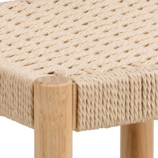 Tabouret en bois et assise tressée L80 THEO - HELLIN
