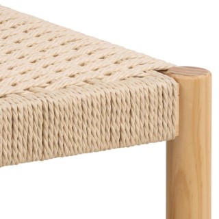 Tabouret en bois et assise tressée L80 THEO - HELLIN