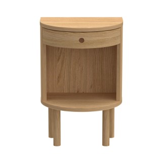 Table de chevet demi cercle 1 tiroir 1 niche macon
