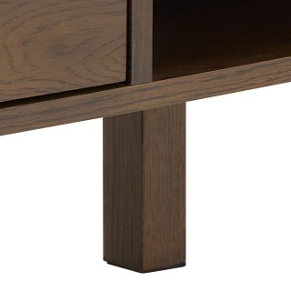 Table basse rectangulaire en céramique et chêne fumé SIMONE - HELLIN