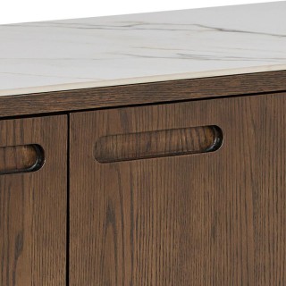 Buffet de salle à manger chêne fumé et céramique L160 SIMONE - HELLIN
