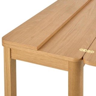 Table rectangulaire à volets chêne clair 2/4 places L120 MILA - HELLIN