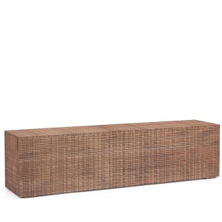 Table basse ou banc en bois de manguier marqueté L140 BLAS - HELLIN