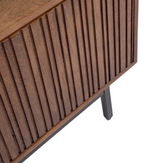 Meuble TV en manguier et métal 4 portes KATA L170 - HELLIN
