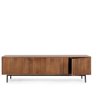 Meuble tv en manguier et metal 4 portes l170 kata