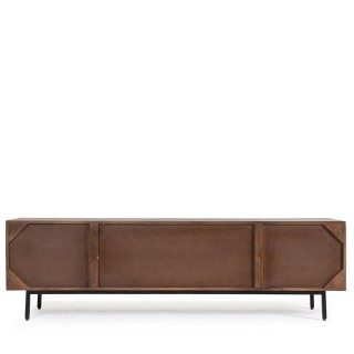 Meuble TV en manguier et métal 4 portes KATA L170 - HELLIN