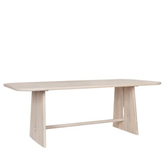 Table rectangulaire en manguier massif blanchi 8 places l200 tokyo