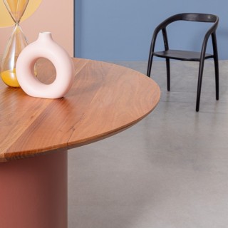 Table ronde contemporaine D115 4 places en acacia SAJO - hellin