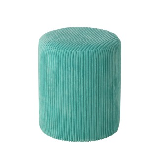 Poufs tabourets ronds en velours côtelé (lot de 2) CHARLISE - HELLIN