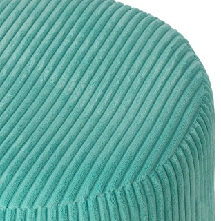 Poufs tabourets ronds en velours côtelé (lot de 2) CHARLISE - HELLIN