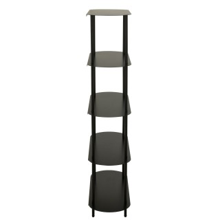 Etagère bibliothèque en métal noir 5 tablettes OVALO - HELLIN