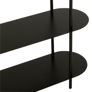 Etagère bibliothèque en métal noir 5 tablettes OVALO - HELLIN