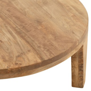 Table basse ronde en manguier naturel D80 MAKATI - HELLIN