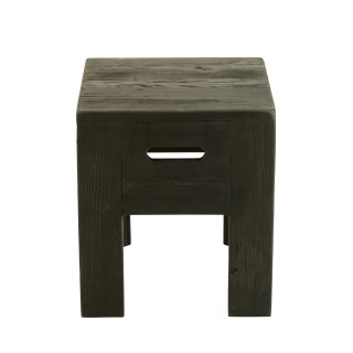Tabourets en bois massif carrés (lot de 2) TERRA - HELLIN