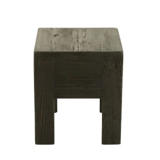 Tabourets en bois massif carrés (lot de 2) TERRA - HELLIN