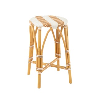 Tabourets de bar parisiens assise tressée rayures (lot de 2) MONTMARTRE - HELLIN