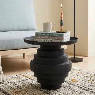 Table basse ronde design en métal coloré D40 MARLO - HELLIN