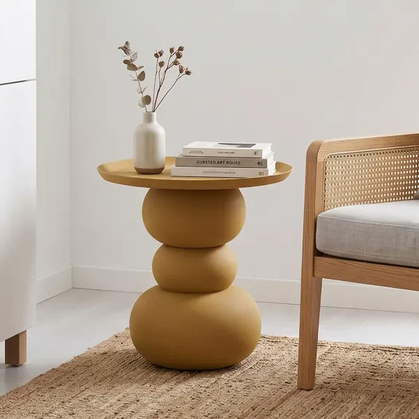 Table basse ronde design en métal coloré D41 - PILAR
