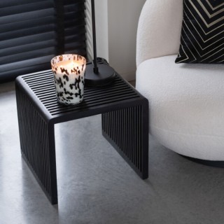 Table basse gigogne carrée en teck recyclé L50 (set de 2) -HELLIN
