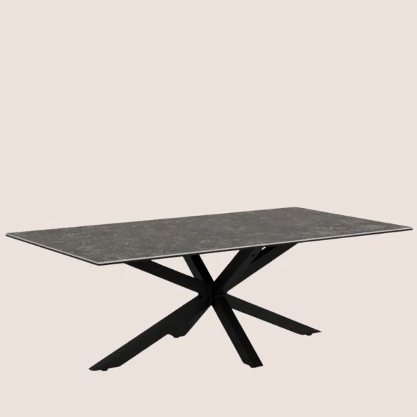 Table basse rectangulaire en céramique et métal L130 CHIPRE - HELLIN