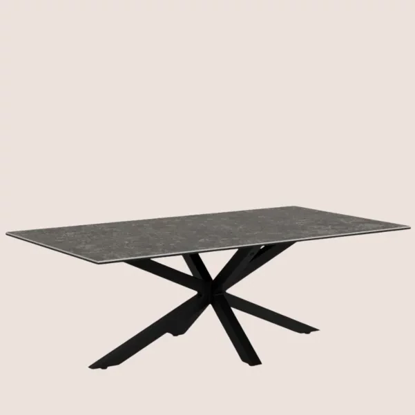 Table basse rectangulaire en céramique et métal L130 CHIPRE - HELLIN