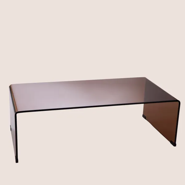 Table basse rectangulaire en verre fumé L110 ELLY - HELLIN
