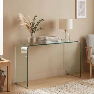 Console d'entrée design contemporain en verre L125 IDORA - HELLIN