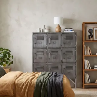 Armoire industriel 9 casiers en métal ERNEST - HELLIN