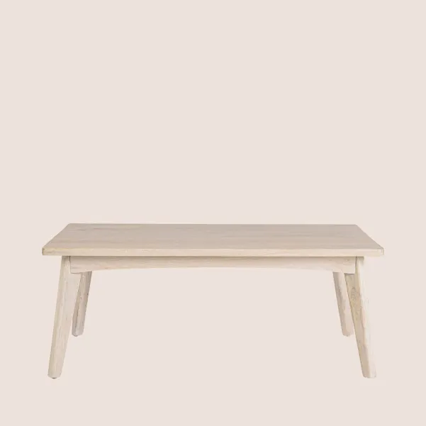 Table de basse rectangulaire en bois blanchi L115 SHANNA - HELLIN