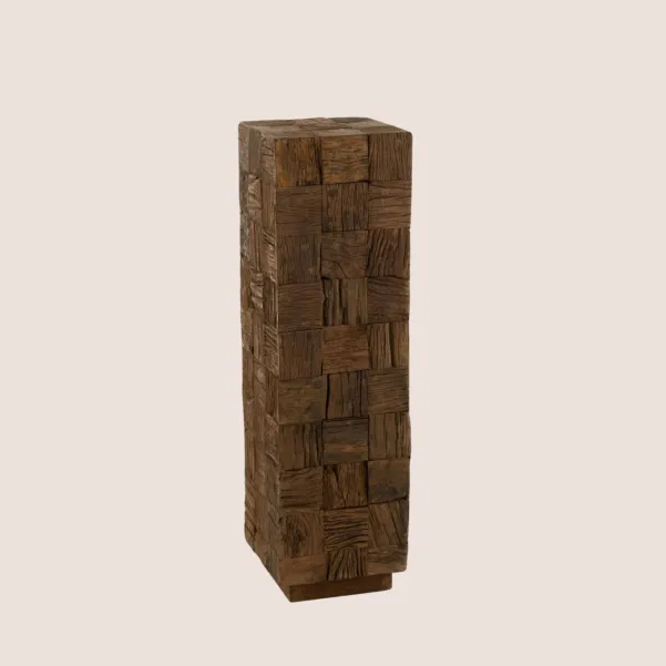 Sellette en bois foncé recyclé H105 ICA - HELLIN