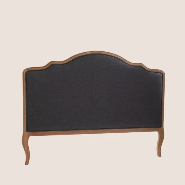Tête de lit double en bois et en tissu gris L160 BETSY - HELLIN