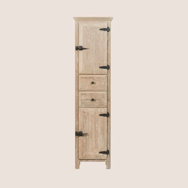 Colonne de salle de bain en bois et métal - Hellin