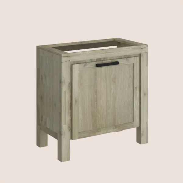 Meuble sous vasque simple 80 en acacia - Hellin