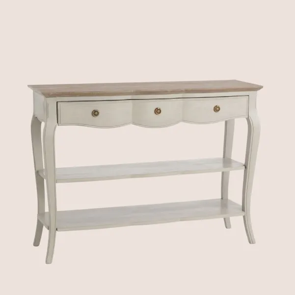 Console double en bois 1 tiroir - Hellin