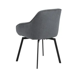 Fauteuils de salle à manger pivotants (lot de 2) SARA - HELLIN