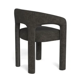 Fauteuil de salle à manger à accoudoirs en tissu ARTEMIS - HELLIN