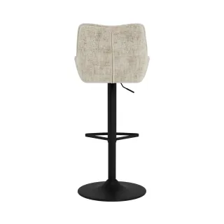 Tabourets de bar réglables en tissu beige (lot de 2) ELIO - HELLIN