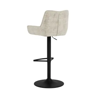Tabourets de bar réglables en tissu beige (lot de 2) ELIO - HELLIN