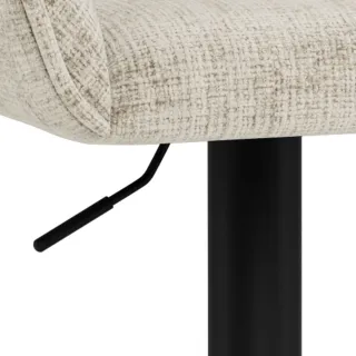 Tabourets de bar réglables en tissu beige (lot de 2) ELIO - HELLIN