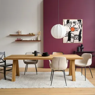 Table indoor/outdoor rectangulaire en teck L240 10 places ARONE - HELLIN