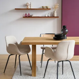 Table indoor/outdoor rectangulaire en teck L240 10 places ARONE - HELLIN