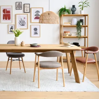 Table indoor/outdoor rectangulaire en teck L240 10 places CALVI - HELLIN
