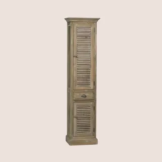 Colonne de salle de bain en bois avec porte en bois droite HANOÏ - HELLIN