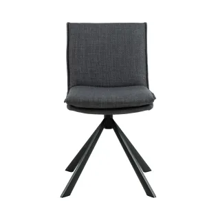 Chaise pivotante contemporaine de salle à manger en tissu KELLY - HELLIN