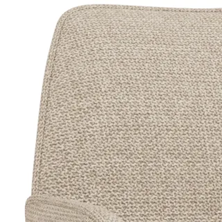Tabouret de bar pivotant en tissu beige et pied métal GLENYS - HELLIN