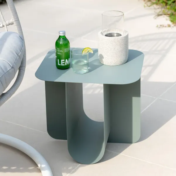 Table basse rectangulaire design en métal CRYSAL - HELLIN