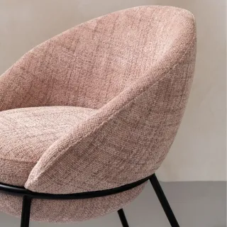 Chaises de salle à manger design en tissu (lot de 2)  MERO - HELLIN
