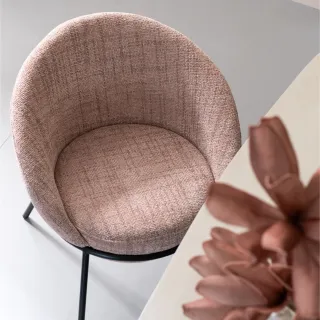 Chaises de salle à manger design en tissu (lot de 2)  MERO - HELLIN