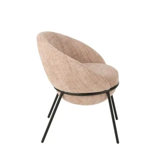 Chaises de salle à manger design en tissu (lot de 2)  MERO - HELLIN
