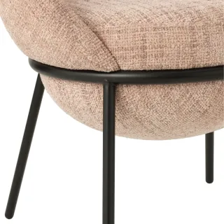 Chaises de salle à manger design en tissu (lot de 2)  MERO - HELLIN